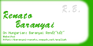 renato baranyai business card